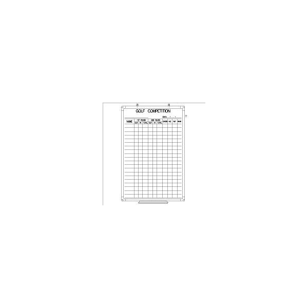 日商　樹脂枠ホワイトボード　900×600　GOLF　COMPETITION表　RC-13-040　（直送品）