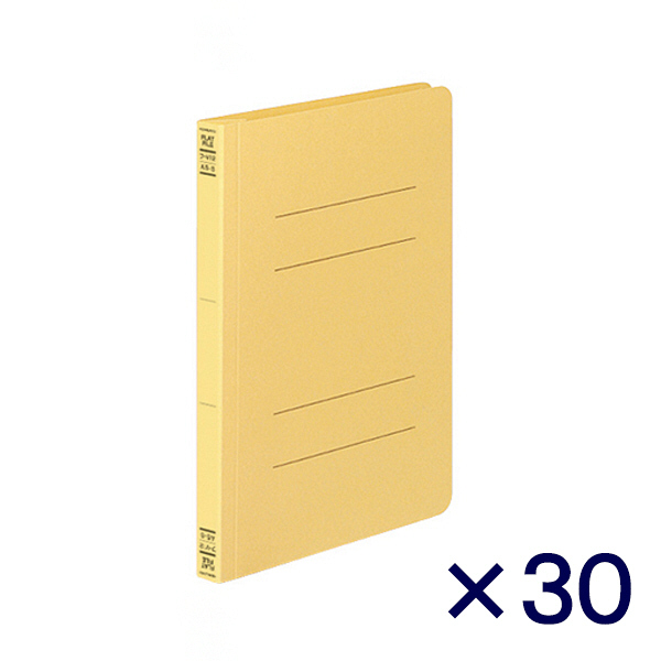 コクヨ　フラットファイルＶ（樹脂製とじ具）　A5タテ　150枚とじ　黄（イエロー）　フ-V12Y　1セット（30冊）