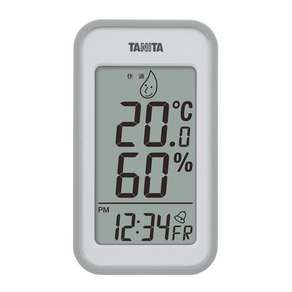 タニタ　デジタル温湿度計　グレー　TT559GY
