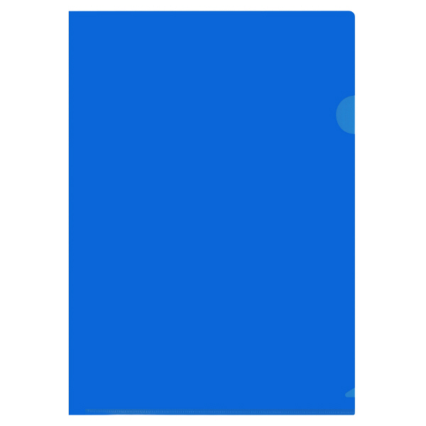プラス カラークリアホルダー A4 濃色ブルー 青 1袋(10枚) ファイル 89801