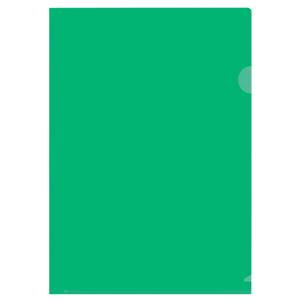 プラス カラークリアホルダー A4 濃色グリーン 緑 1袋(10枚) ファイル 
