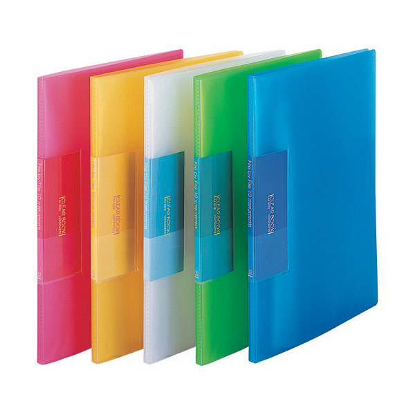 ビュートン　スリムクリヤーブック10P　FCB-A4-10CR　レッド　（直送品）