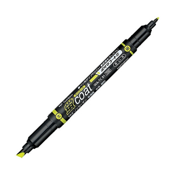 【新品】（まとめ） トンボ鉛筆 蛍コート 太細ツインタイプ WA-TC91 黄 1本入 【×30セット】