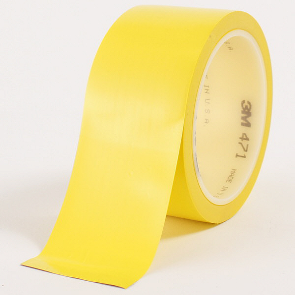 3M プラスチックフィルムテープ 471 黄 幅50mm×長さ18.2m 1巻
