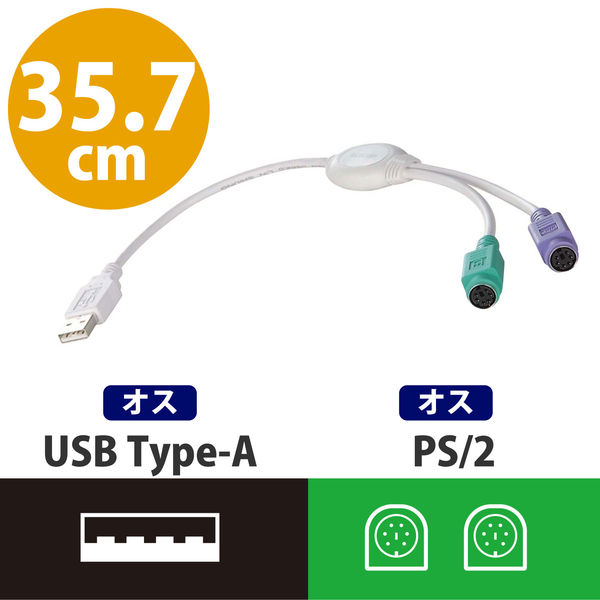 エレコム　PS2USB変換ケーブル　USB-P2KM