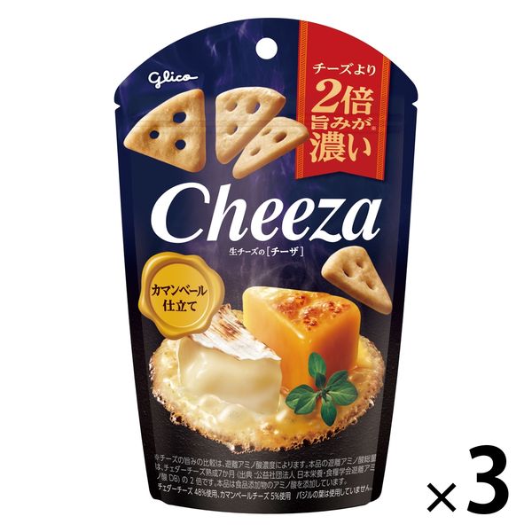 江崎グリコ　生チーズのチーザ　カマンベール仕立て　3袋　おつまみ　スナック菓子