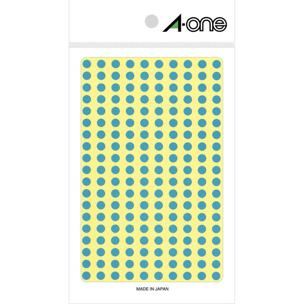 エーワン カラーラベル 丸シール 整理・表示用 光沢コート紙 空 丸型 直径5mm 1袋（9シート 1800片入） 07066（取寄品）