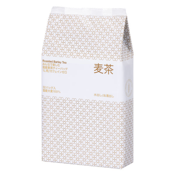 小谷穀粉　みんなで楽しむむぎ茶ティーバッグ１L用　１袋（52バッグ入）  オリジナル