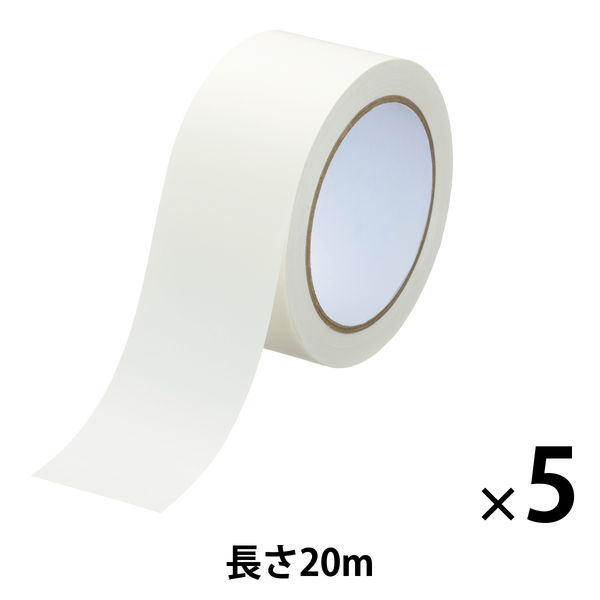 現場のチカラ ラインテープ 白 幅50mm×長さ20m アスクル 1セット（5巻入）  オリジナル