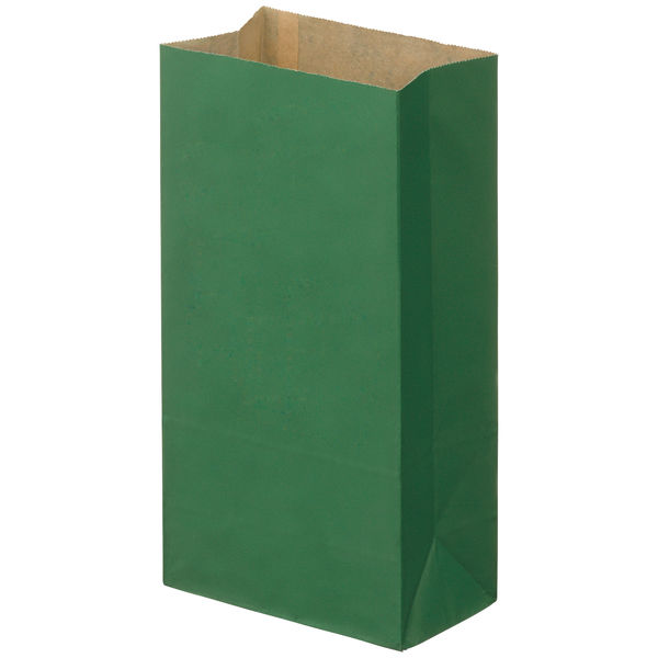 シモジマ／HEIKO　カラー角底袋　緑　6号　幅150×高さ280×マチ幅90ｍｍ　1袋（100枚入）