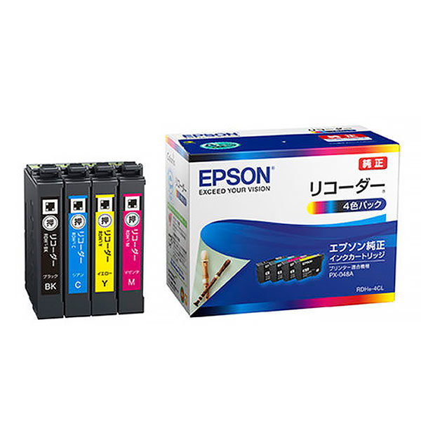 エプソン RDH-4CL 4色セット エプソン純正インクカートリッジ リコーダー EPSON プリンターインク PX-048A PX-049A訳あり 使用期限切れ