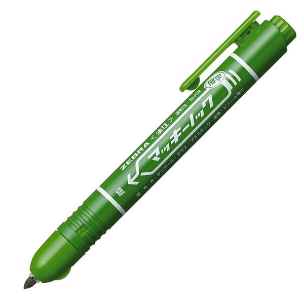 ゼブラ マッキーノック細字 緑 油性ペン P-YYSS6-G 1本 - アスクル