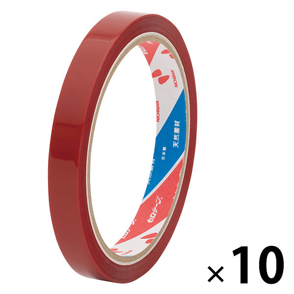 ニチバン セロテープ（着色）12mm×35m 赤 1箱(10巻入) 4301-12 - アスクル