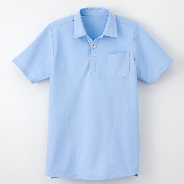 ナガイレーベン ニットシャツ（男女兼用） ブルー BL NC-2307（取寄品）
