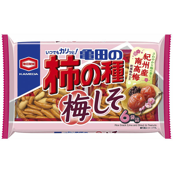 亀田製菓　亀田の柿の種梅しそ6袋詰　1袋