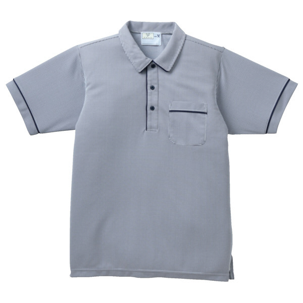 トンボ　キラク　ニットシャツ  チェック  ネイビー　3L　CR123-09　1枚　　（取寄品）