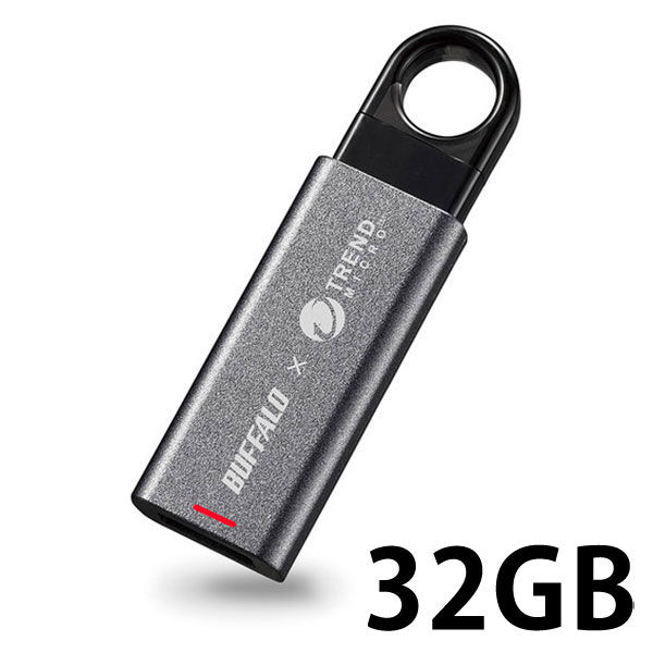 バッファロー ウィルスチェック機能付きUSB3.1（Gen1）メモリ 32GB RUF3-KV32G-DS