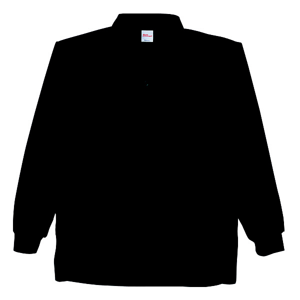 自重堂 長袖ポロシャツ 男女兼用 ブラック SS 47654（取寄品）