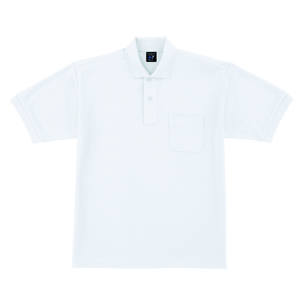 自重堂 半袖ポロシャツ 男女兼用 ホワイト 4L 47614（取寄品）