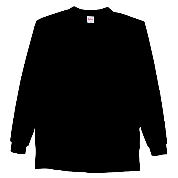 自重堂 長袖Tシャツ 男女兼用 ブラック 5L 47674（取寄品）