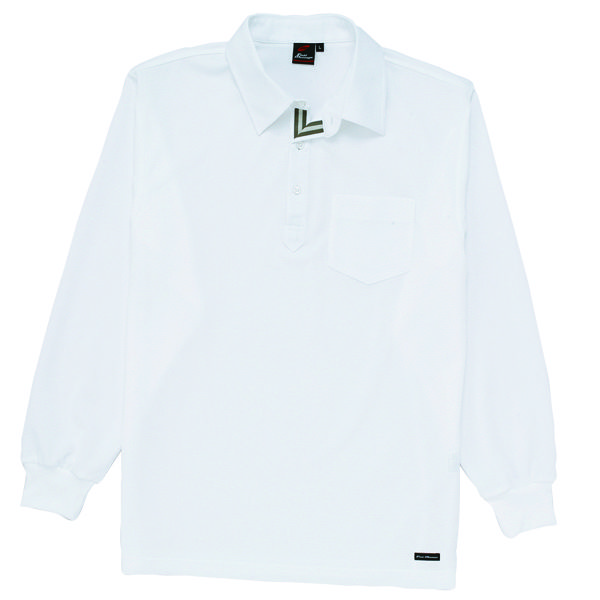 自重堂 長袖ポロシャツ 男女兼用 ホワイト EL 85204（取寄品）