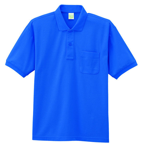 自重堂 半袖ポロシャツ 男女兼用 ブルー M 85254（取寄品）