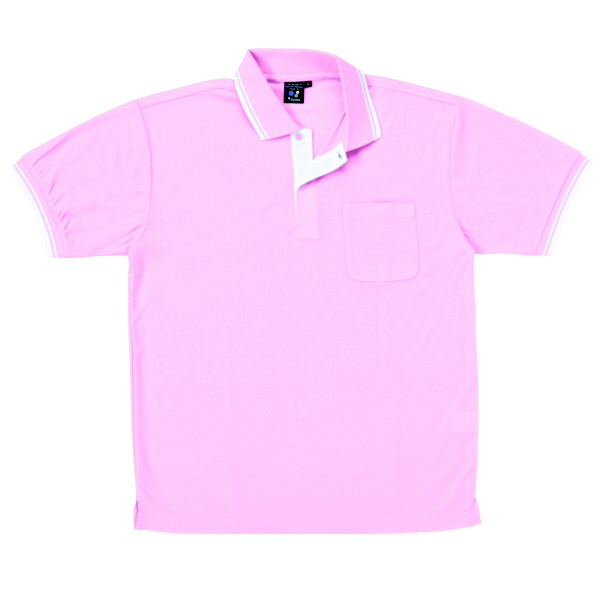 自重堂 半袖ポロシャツ 男女兼用 ピンク SS 85274（取寄品）