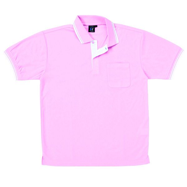 自重堂 半袖ポロシャツ 男女兼用 ピンク EL 85274（取寄品）