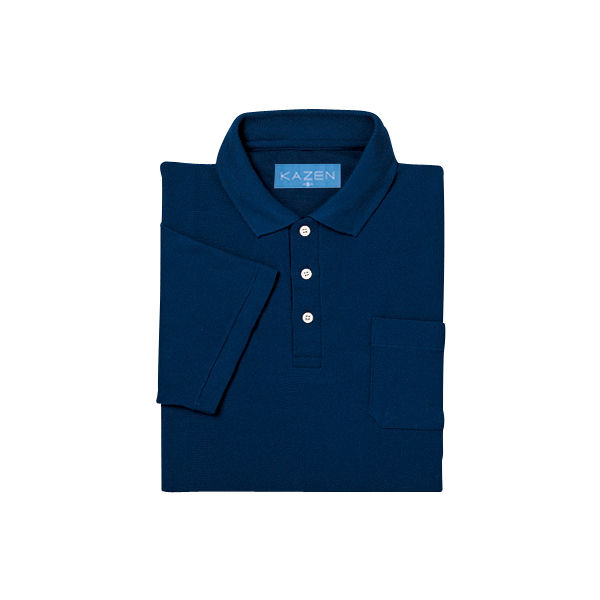 KAZEN（カゼン） ポロシャツ（半袖） ネイビー 3L 232-28 1着（直送品）