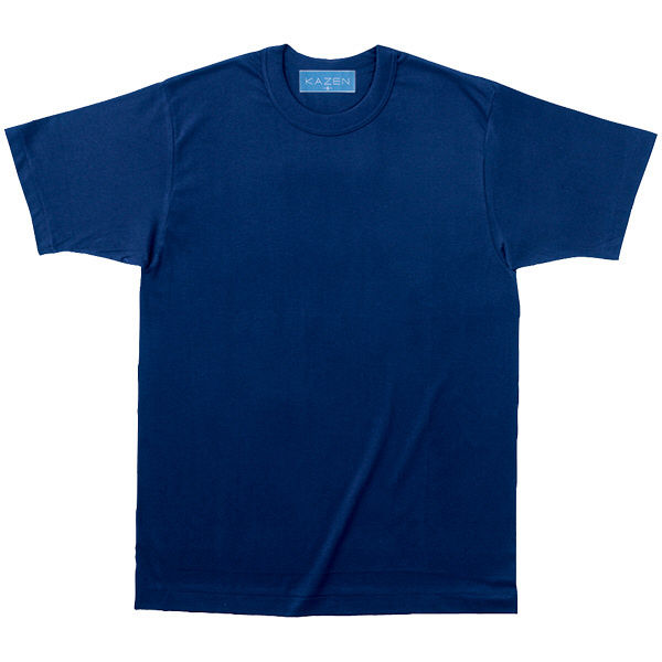 KAZEN（カゼン） Tシャツ ネイビー L 233-25 1着（直送品）