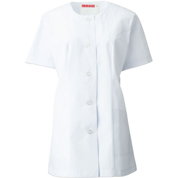 KAZEN（カゼン） レディス調理衣半袖 ホワイト 3L 742-30 1着（直送品）