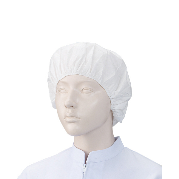 KAZEN（カゼン） エレクトレットキャップ（穴なし） ホワイト L 905-91 100枚1箱（直送品）