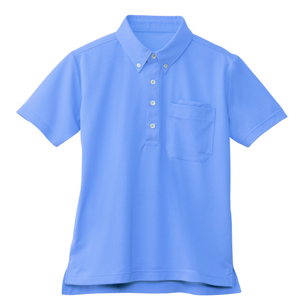 自重堂 半袖BDポロシャツ 男女兼用 ブルー S WH90618（取寄品）