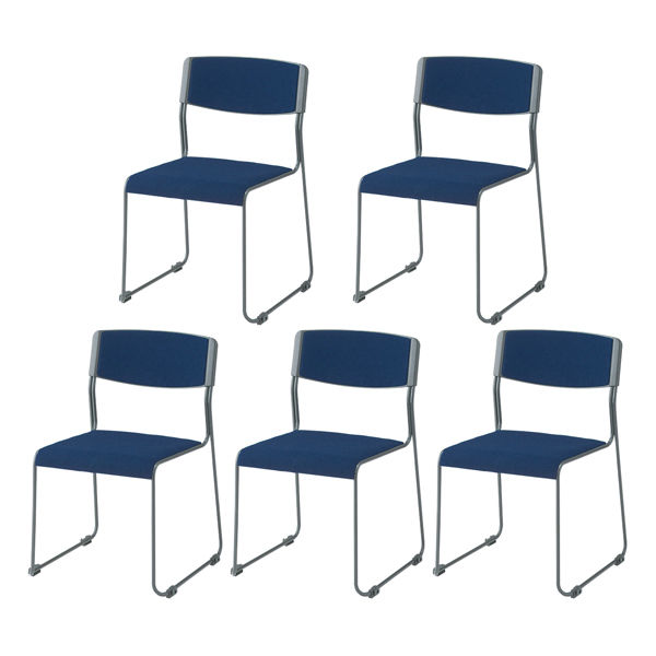 超激得即納送料無料 連結可能 スタッキングチェア 5脚セット ホワイト ミーティングチェア パイプ椅子 会議イス 会議椅子 パイプチェア 横連結可能 パイプイス