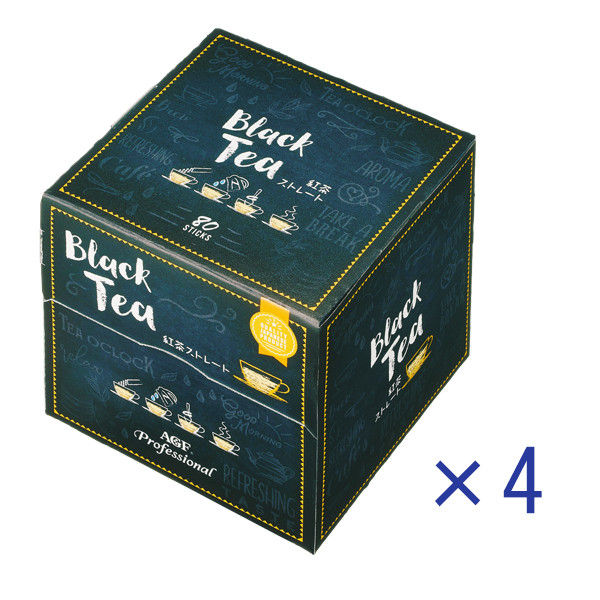 味の素AGF Cafe Cube（カフェキューブ）紅茶ストレート（砂糖不使用） 1セット（320本：80本入×4箱） オリジナル