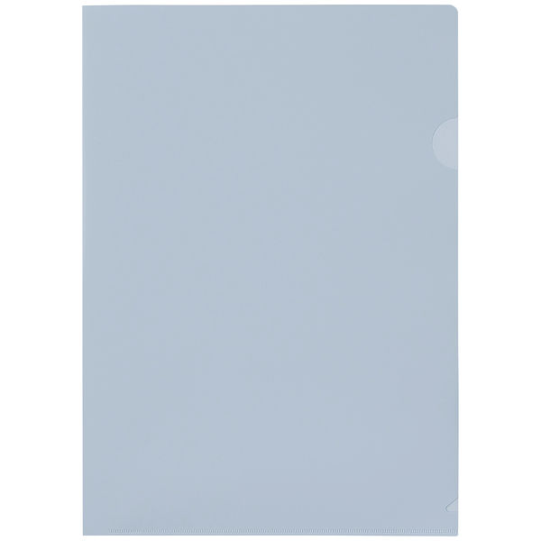 アスクル　カラークリアーホルダー　A4　100枚　不透明タイプ　ブルー　青　ファイル オリジナル