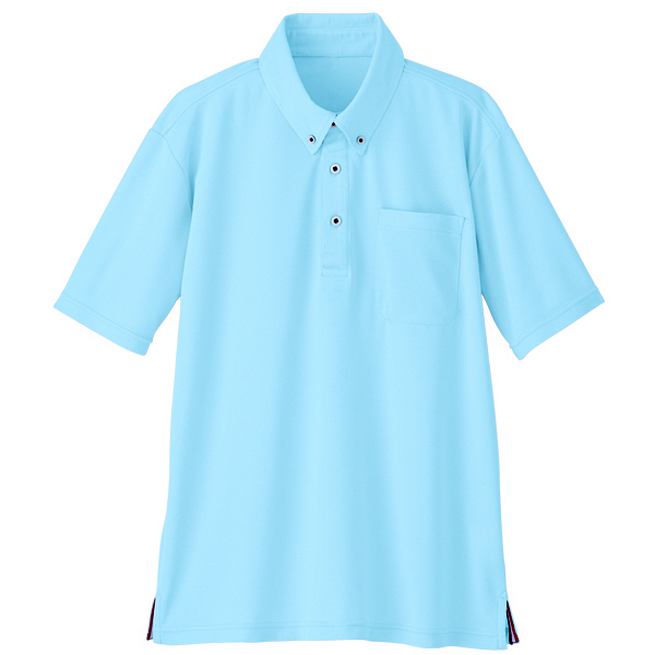 自重堂 半袖BDポロシャツ 男女兼用 サックス 4L WH90418（取寄品）