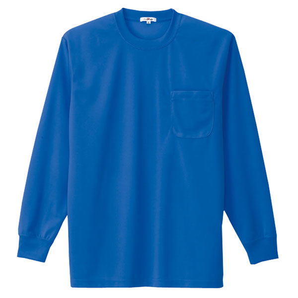 AITOZ（アイトス） ユニセックス 大きいサイズ 長袖Tシャツ（ポケット付） ロイヤルブルー 4L AZ-10575 1着（直送品）