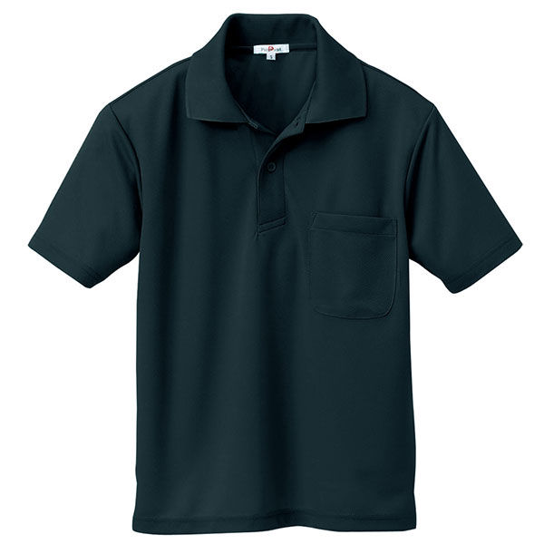 AITOZ（アイトス） ユニセックス 小さいサイズ 吸汗速乾（クールコンフォート） 半袖ポロシャツ ブラック SS AZ-10579（直送品）