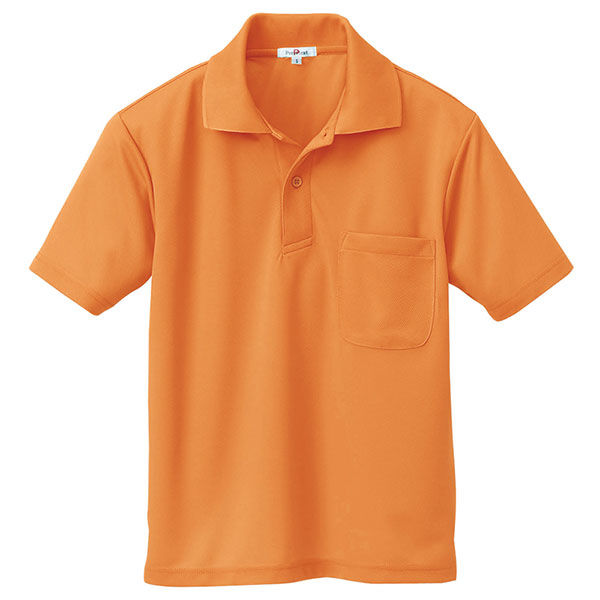 アイトス 吸汗速乾（クールコンフォート）半袖ポロシャツ（男女兼用） オレンジ LL AZ-10579-063 1着（直送品）