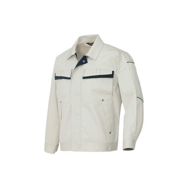 アイトス　長袖ブルゾン（配色）　アイボリー L　AZ6570-001-L　1着　（直送品）