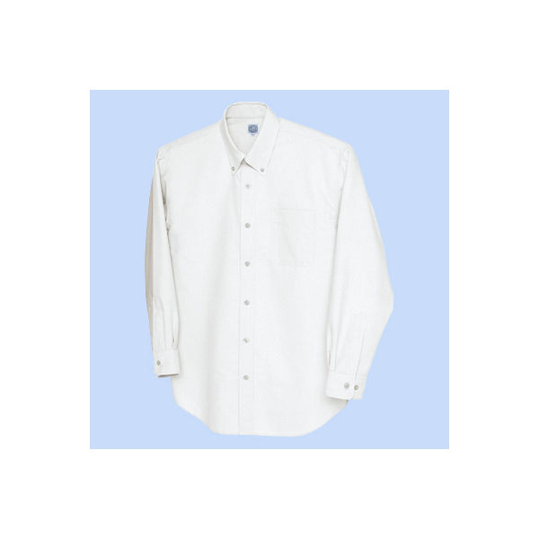 AITOZ（アイトス） ユニセックス 大きいサイズ 長袖オックスボタンダウンシャツ ホワイト LL AZ-7822（直送品）