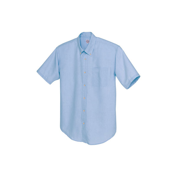 AITOZ（アイトス） ユニセックス 大きいサイズ 半袖オックスボタンダウンシャツ サックス 3L AZ-7823（直送品）