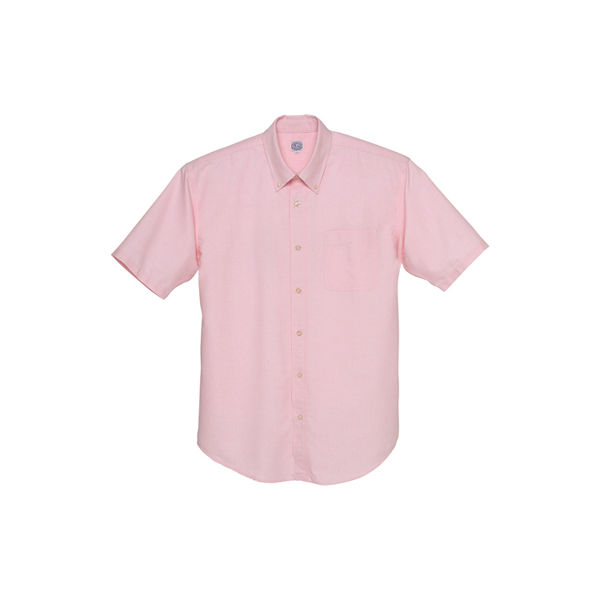 AITOZ（アイトス） ユニセックス 小さいサイズ 半袖オックスボタンダウンシャツ ピンク 3S AZ-7823（直送品）