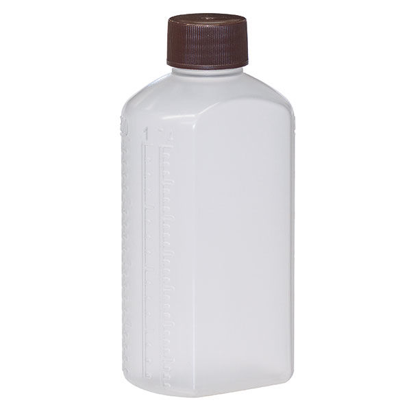 金鵄製作所 マーカー瓶（200mL）ベーシックキャップ（ブラウン） 1袋（100本入）