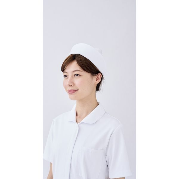 住商モンブラン 看護帽・丸型 70-111 白 フリーサイズ 医療現場向け雑貨（直送品）