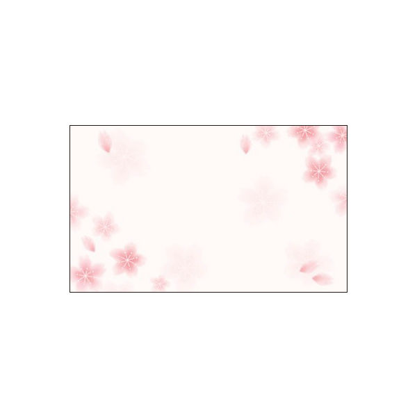 ササガワ タカ印 カード 桜 名刺サイズ 16-1726 1箱（30枚入×5冊）（取寄品）