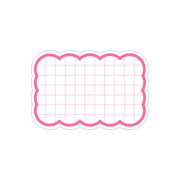 ササガワ タカ印 抜型カード 波四角 中 ピンク 16-4153 1箱（50枚入×5冊）（取寄品）