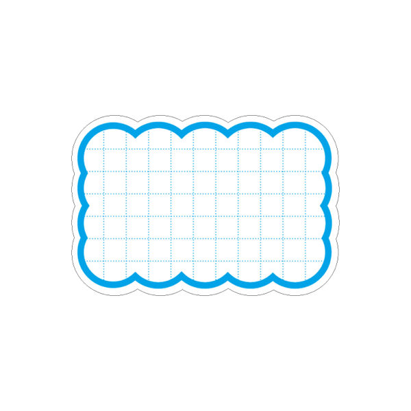 ササガワ タカ印 抜型カード 波四角 中 ブルー 16-4154 1箱（50枚入×5 