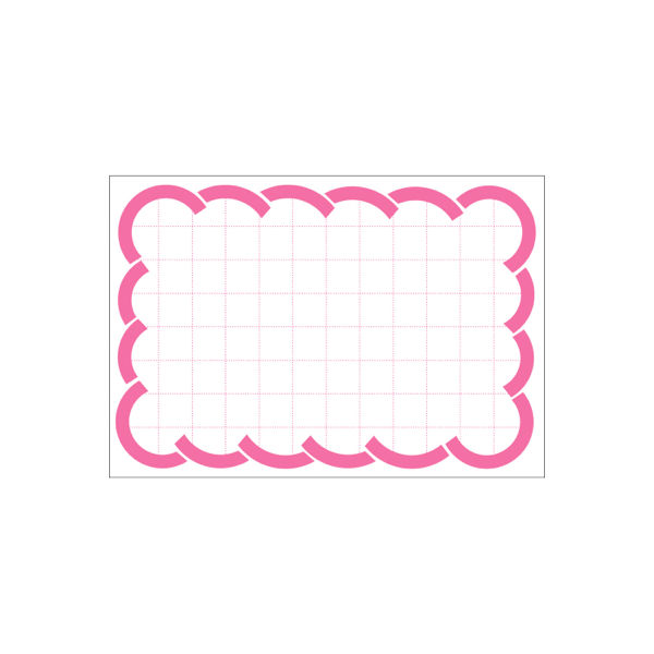 ササガワ タカ印 カード 中 ピンク波枠 16-4852 1箱（50枚入×5冊）（取寄品）